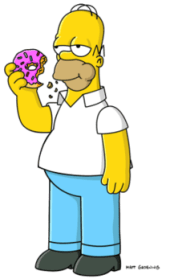 homer simpson and donut