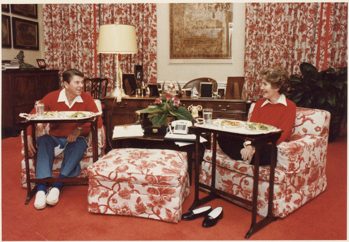 reagans and tv trays