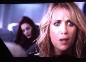 Kristin Wiig on plane in Bridesmaids