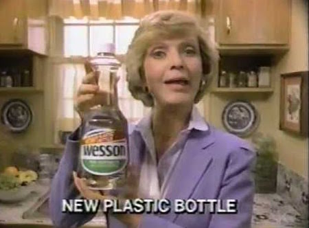 Florence Henderson holds bottle of Wesson