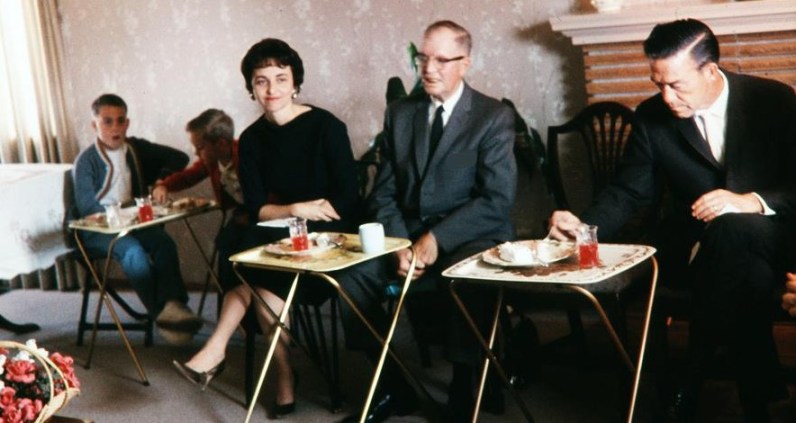 group with tv trays