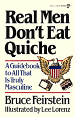 book cover, real men don't eat quiche