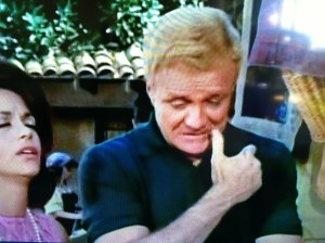 uncle bill touches mouth