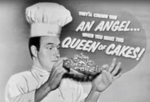 Bob Hope "queen of cakes" ad