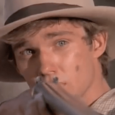 John Boy takes aim at a turkey