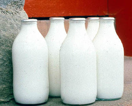 milk bottles
