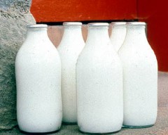 milk bottles