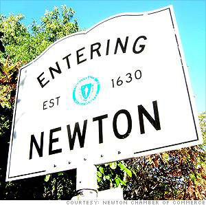 Newton, Mass. sign