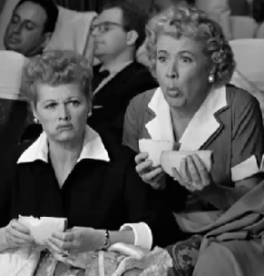 Lucy and Ethel eat cheese