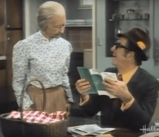 Granny with goodie basket and Honest John