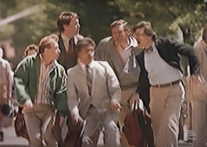 group of men in McDLT commercial